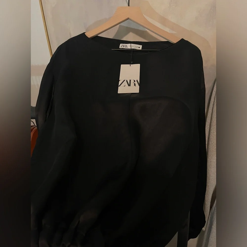 💫 Zara Satin Effect Blouse - NWT💫 - Picture 7 of 14